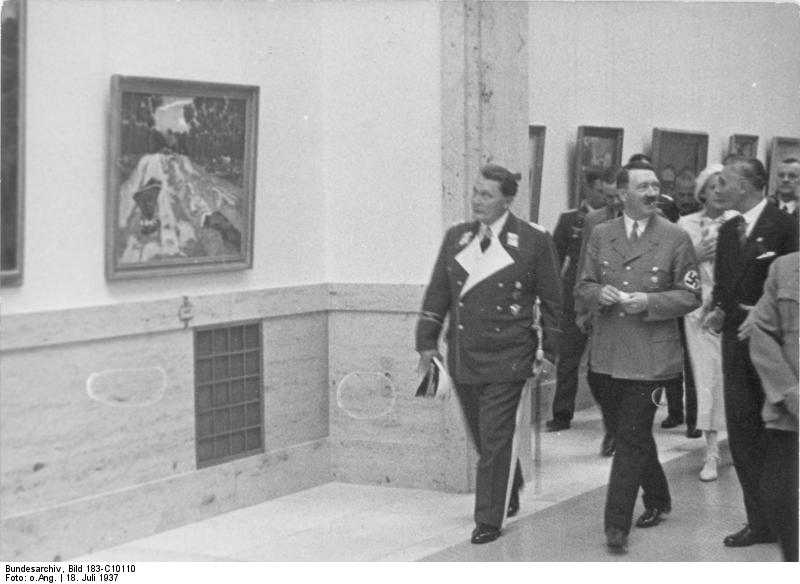 Adolf Hitler touring the House of German Art, Munich 